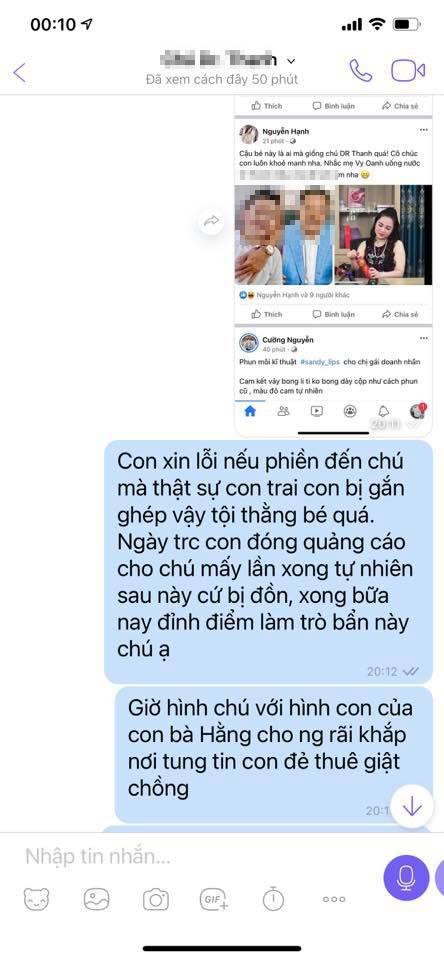 Vy Oanh cong khai loat tin nhan 