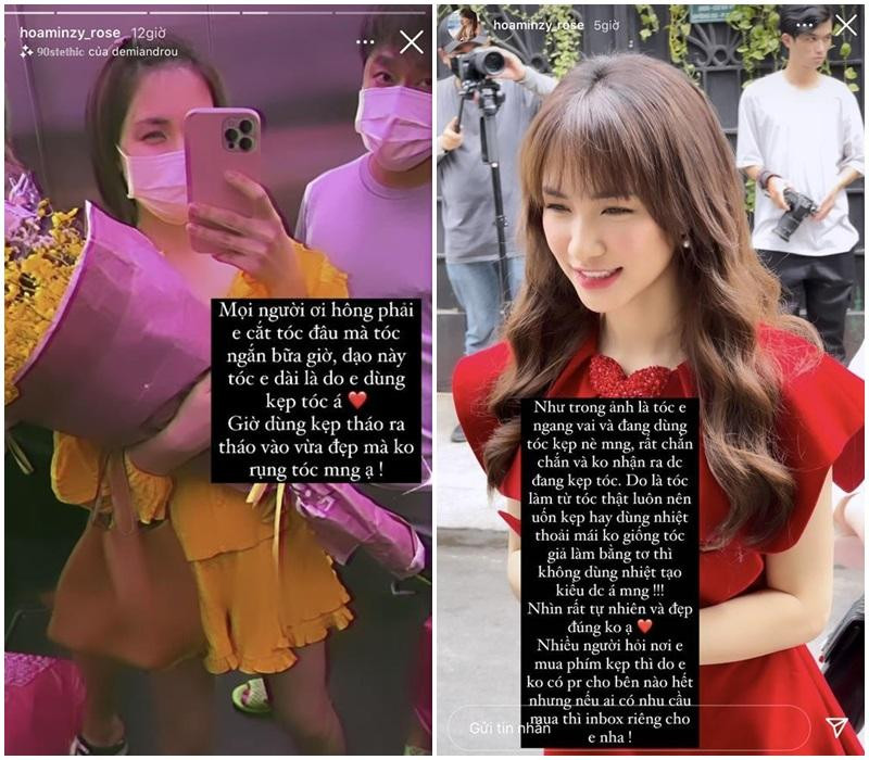 Cô nàng cũng không ngần ngại chia sẻ bí quyết chọn tóc kẹp với người hâm mộ. Theo đó, muốn có mái tóc kẹp trông thật tự nhiên và có thể tạo kiểu được thì nên chọn tóc làm từ tóc thật, thay vì làm bằng tơ.