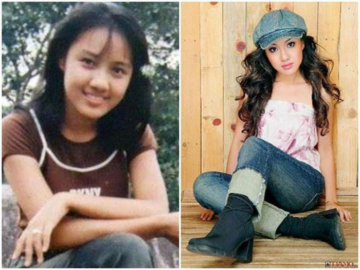 Từ style bánh bèo năm cấp 2 thì khi là thiếu nữ trưởng thành, cô lại đổi gió với phong cách cá tính, gợi cảm. Trong những hình ảnh hiếm hoi thời đại học của mỹ nhân 8X, ai cũng phải "giật mình" trước một Hoài Anh từng chất chơi đến vậy.