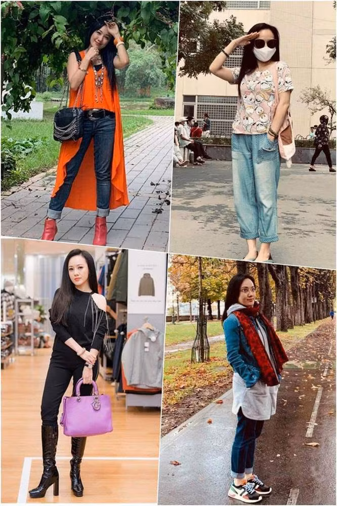 Đời thường, cô vẫn lên đồ trẻ trung, hack tuổi. Chẳng ai có thể nghĩ rằng năm nay cô đã 41 tuổi.