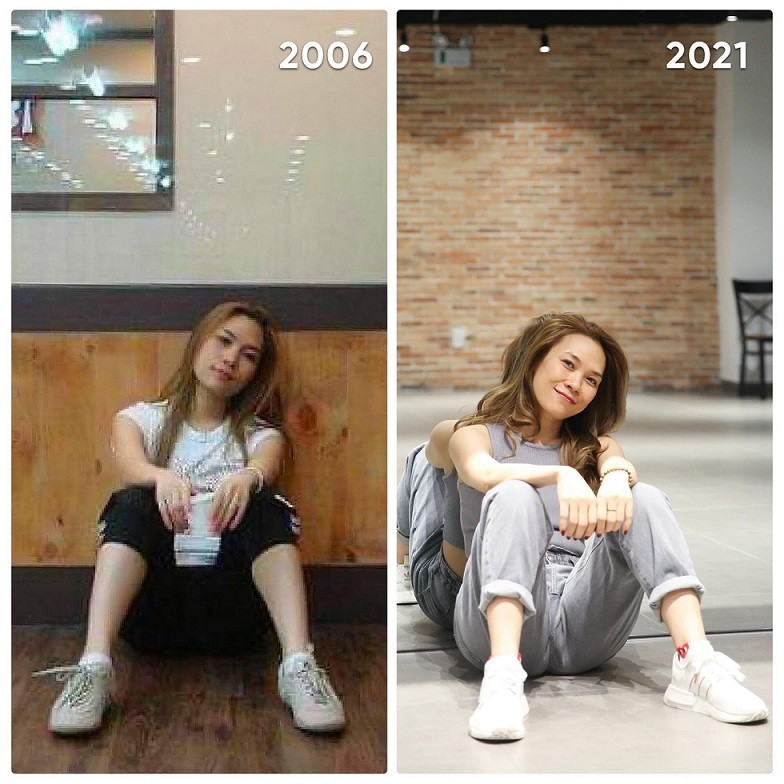 Sao Việt hôm nay 7/4: Mỹ Tâm đăng ảnh trào lưu so sánh xưa và nay với cột mốc 15 năm. Nữ ca sĩ được fan nhận xét ngày càng trẻ trung, nhuận sắc theo thời gian. “15 năm chị vẫn vậy, có khi gầy hơn nữa”, “15 năm mà như mới gần đây thôi”,... là những bình luận khen ngợi dành cho cô.