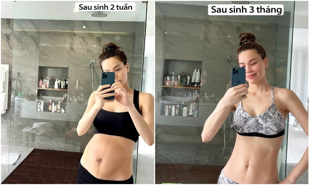 Hồ Ngọc Hà lấy lại vòng eo vỏn vẹn 3 tháng sau sinh.