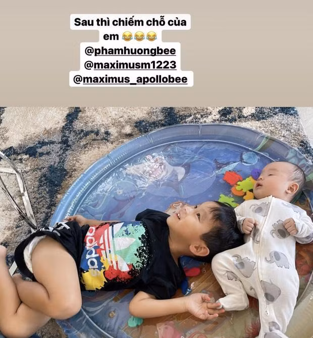 Ảnh hai con quấn quýt bên nhau khiến người hâm mộ "lụi tim".