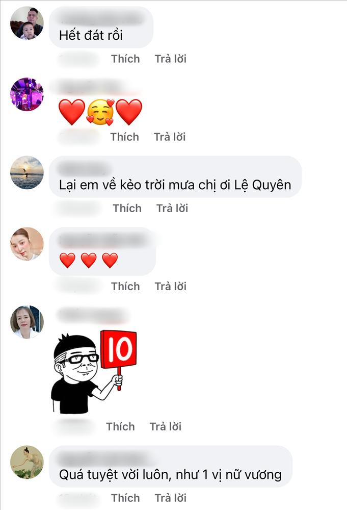 Ở dưới phần bình luận, rất nhiều người bày tỏ sự cảm thông với Lệ Quyên trước những lời chê bai nhan sắc và không tiếc lời khen.