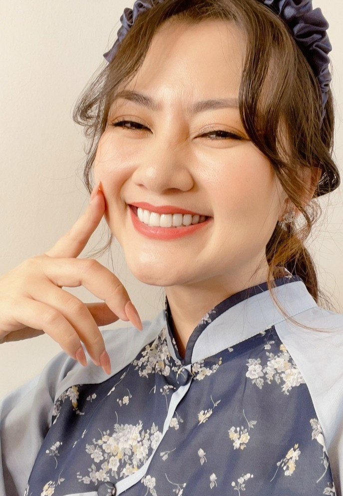 Ngọc Lan động viên bản thân phải luôn nở nụ cười lạc quan trong mọi hoàn cảnh.