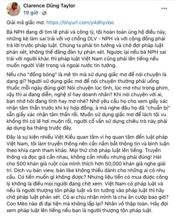 Dung Taylor mia mai ba Phuong Hang 