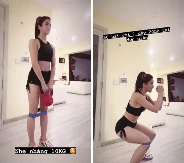 Không kém cạnh ca sĩ Lệ Quyên, Sĩ Thanh,.. chính là bà mẹ 2 con Diệp Lâm Anh. Nổi tiếng là một trong những "bà mẹ" nóng bỏng bậc nhất showbiz, Diệp Lâm Anh luôn khiến người hâm mộ mắt tròn mắt dẹt khi chứng kiến khả năng về dáng thần tốc sau mỗi lần sinh nở. Đặc biệt người đẹp sinh năm 1989 dù không còn hoạt động nghệ thuật nhiều nhưng vẫn duy trì phong cách thời trang "chất phát ngất", ngay cả khi lên đồ để tập tành tại gia.