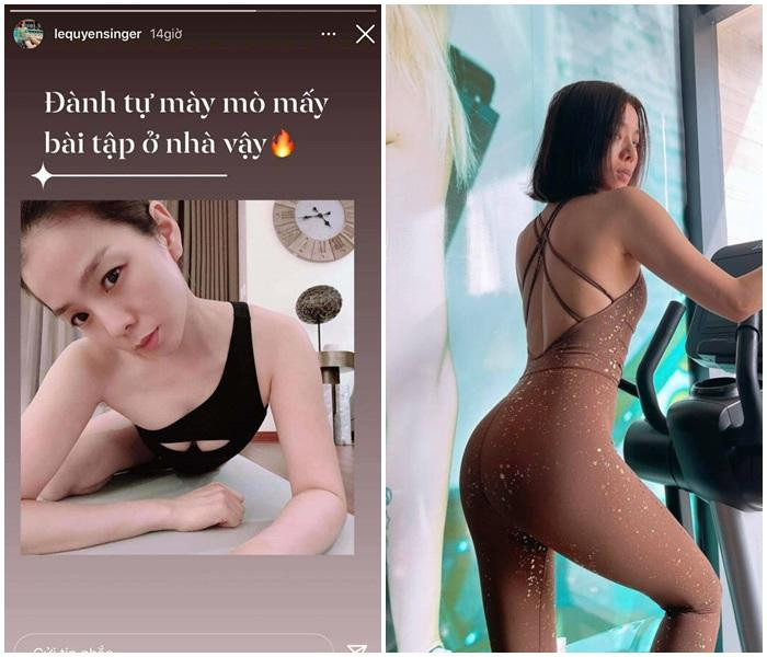 Mùa dịch ở nhà, hội sao Việt có nhiều thời gian hơn cho việc tập luyện. Chính vì vậy mà công chúng 1 lần nữa được chứng kiến những bộ đồ tập rất "hư" của dàn sao. Với 1 số mỹ nhân có lợi thế về "núi đôi" căng tràn, họ luôn biết cách ăn diện sao để tôn lên nét đẹp hình thể này. Người xứng đáng được gọi tên trong khoản "lên đồ" tập gây chú ý phải kể đến Lệ Quyên. Không sở hữu vòng 1 khủng nhưng cô lại rất biết cách khoe khéo để hack dáng ngực từ mi nhon sang căng phồng. Tuy nhiên, nữ ca sĩ không được lòng số đông cho lắm khi liên tục bị CĐM "ném đá" vì chụp hình "ưỡn ẹo" quá đà và hay chụp ở những góc nhạy cảm.