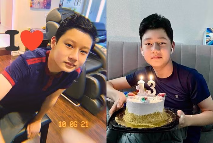 Bảo Nam năm nay 13 tuổi, là con trai Quang Dũng và hoa hậu Jennifer Phạm. Ở tuổi thiếu niên, cậu bé khiến nhiều người ngỡ ngàng với ngoại hình phổng phao, gương mặt ngày càng giống bố.