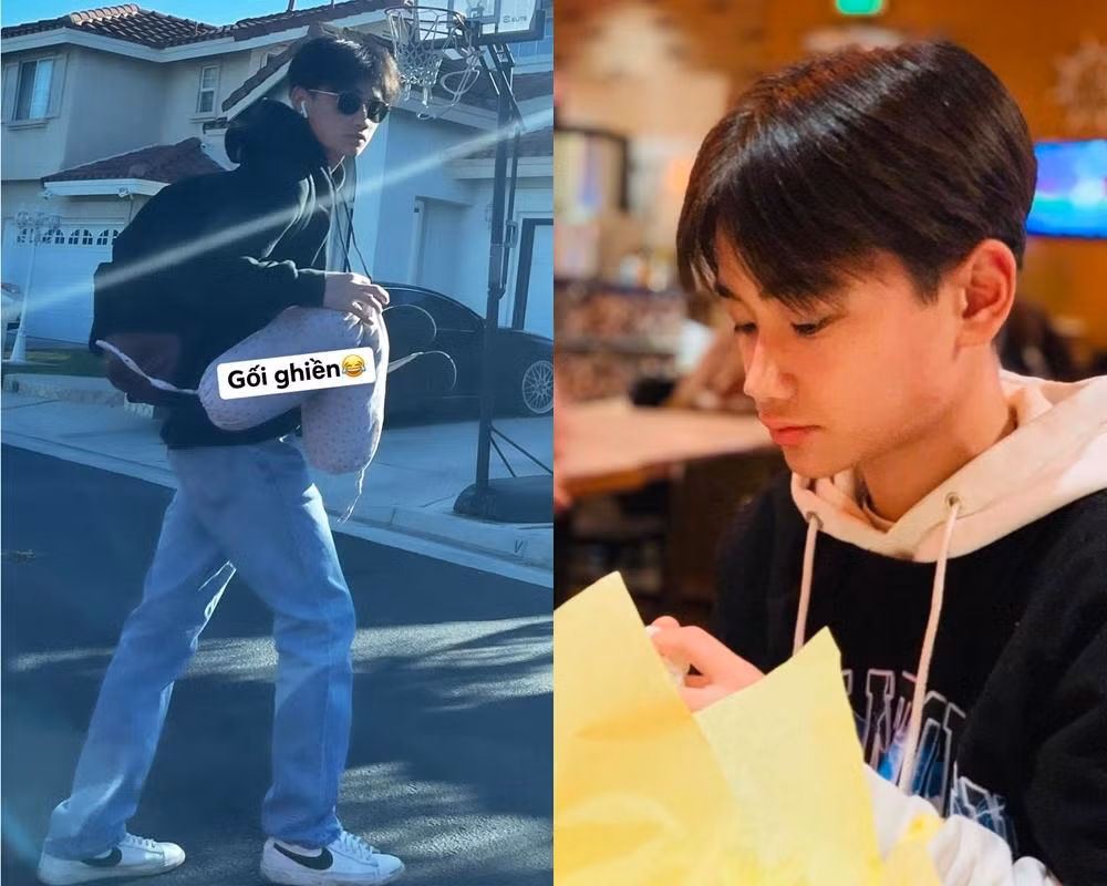 Quý tử Sonic nhà diễn viên Kim Hiền lớn phổng phao, ra dáng thanh niên với chiều cao nổi bật ở tuổi 16. Cậu sở hữu ngoại hình khỏe khoắn, nam tính.