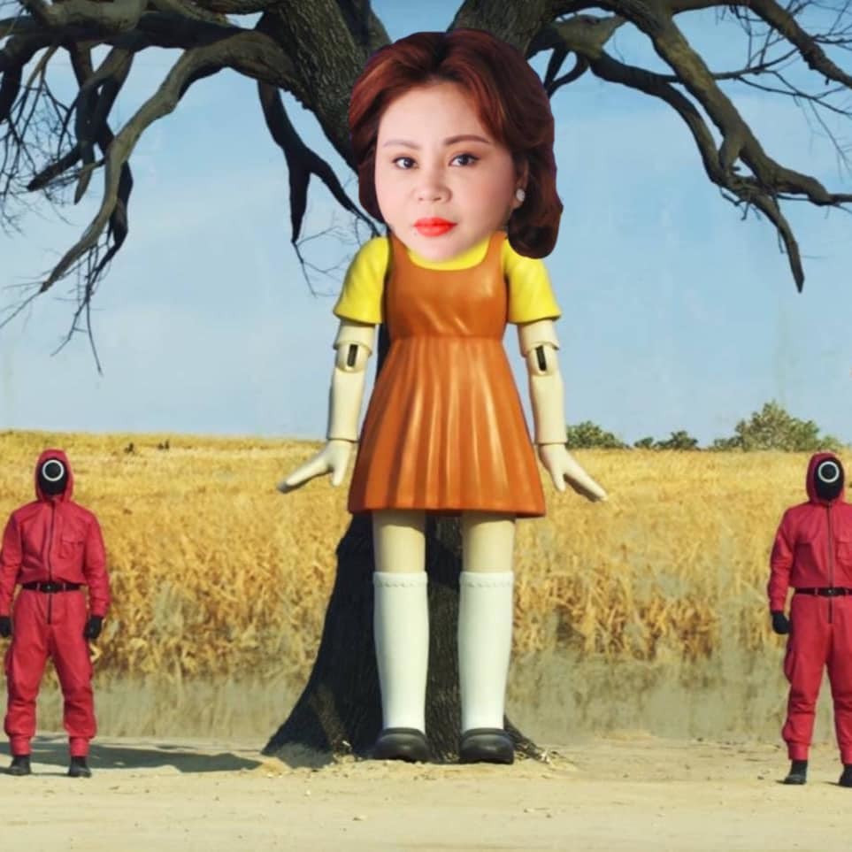 Lê Giang tham gia trào lưu "Trò chơi con mực".