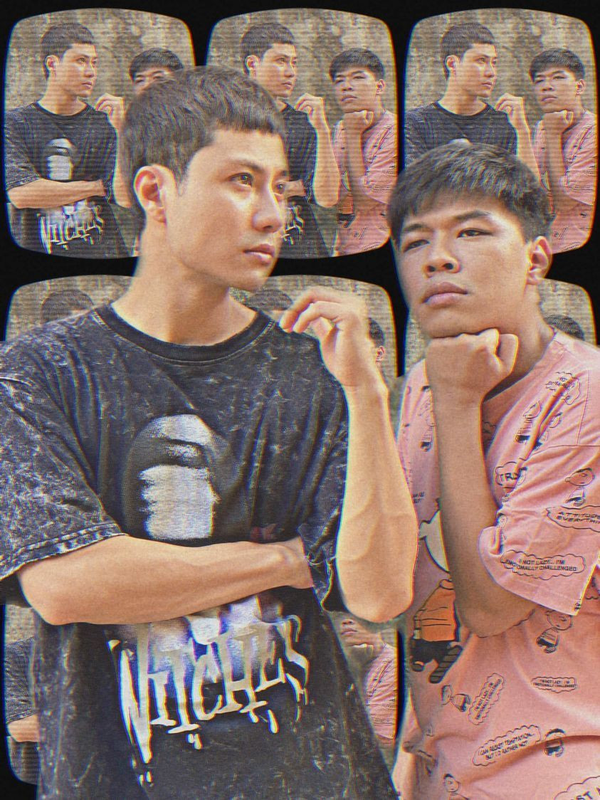 Ảnh hài hước của Thanh Sơn và Trung Ruồi.