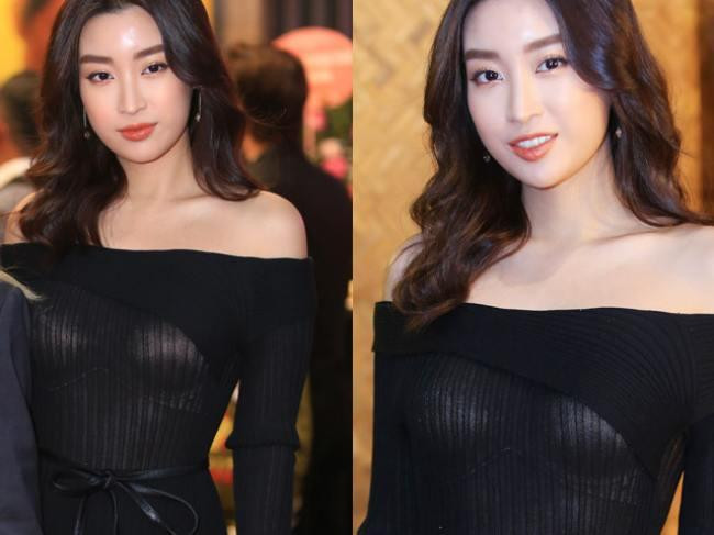 Một lần khác, người đẹp mất điểm vì lộ nội y sáng màu sau chiếc đầm len mỏng manh.