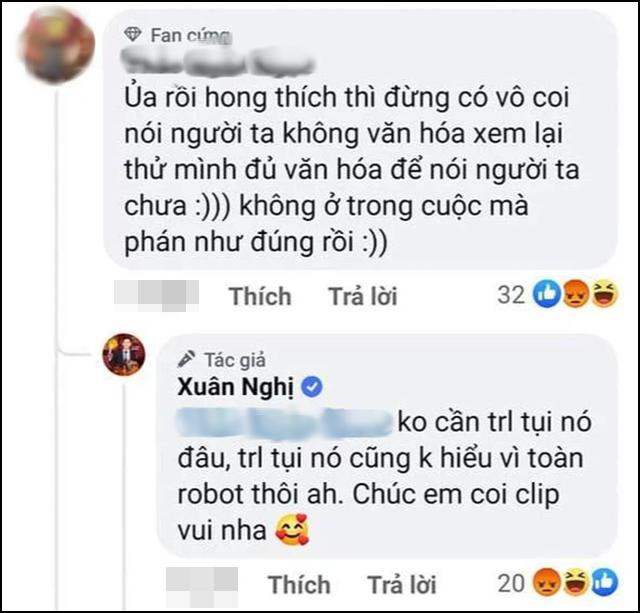 Xuan Nghi xin loi sau bai dang ca khia 
