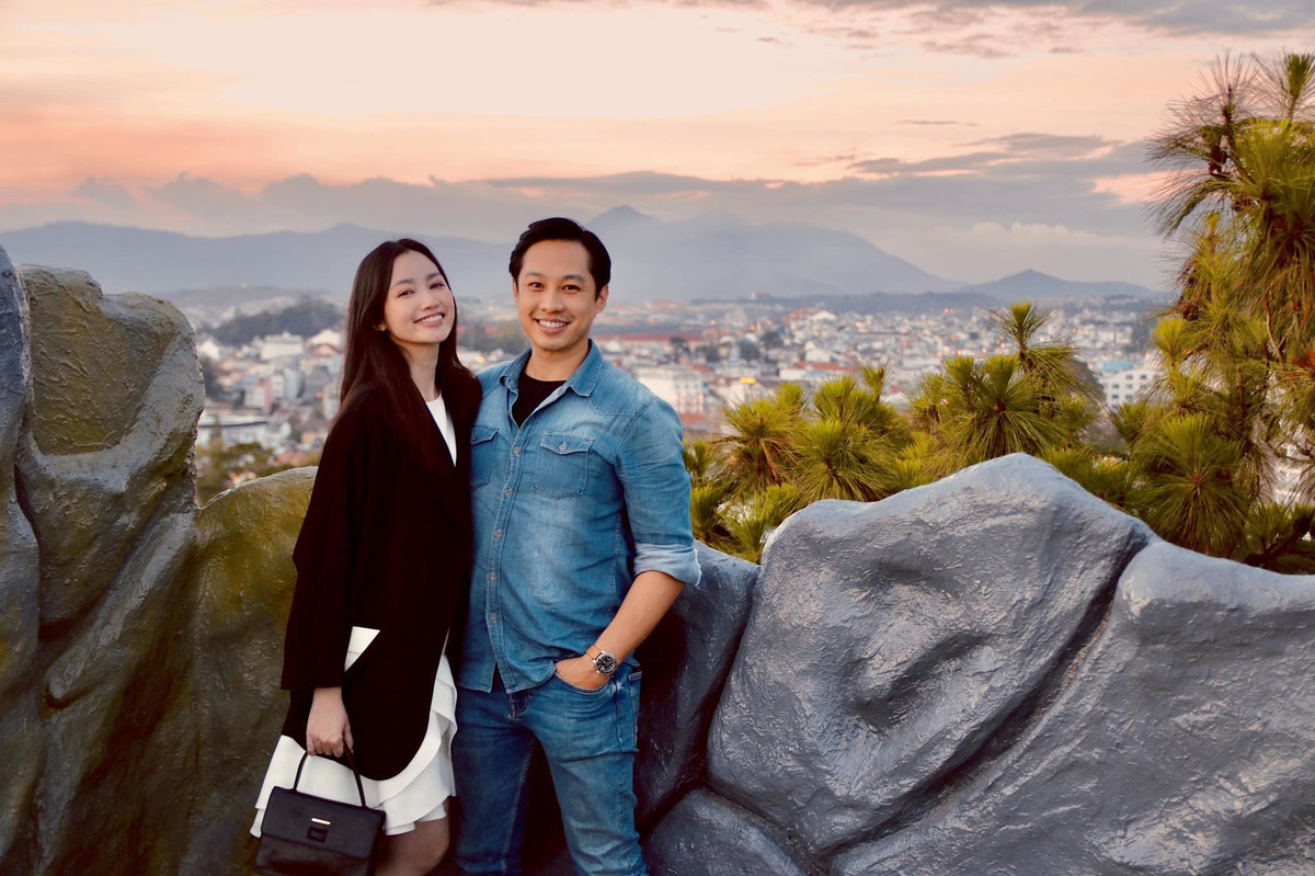 Trúc Diễm và bạn trai đi du lịch