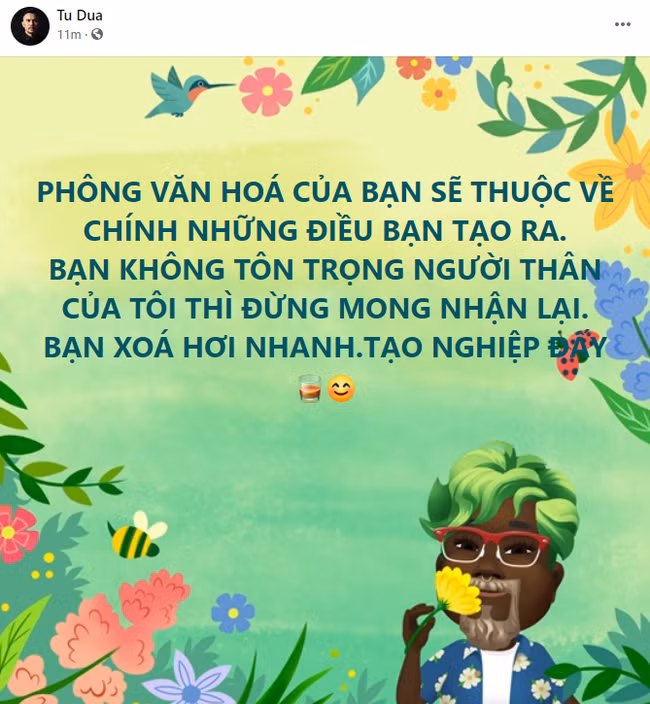 Vo ba Tu Dua len tieng ve bai dang to chong 