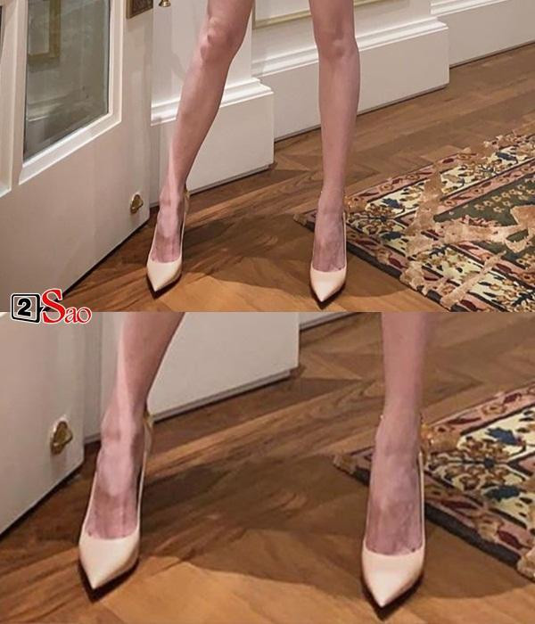 Lần khác, dân mạng tiếp tục soi bàn chân Ngọc Trinh xương xẩu, gân guốc, không đều màu.