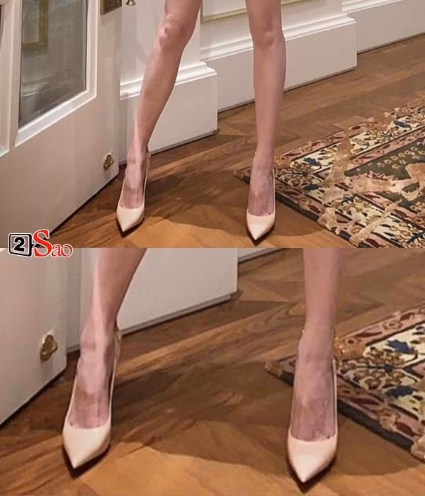 Lần khác, dân mạng tiếp tục soi bàn chân Ngọc Trinh xương xẩu, gân guốc, không đều màu.