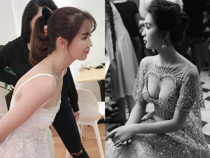 Có những lúc "cặp tuyết lê" của chân dài như... biến mất.