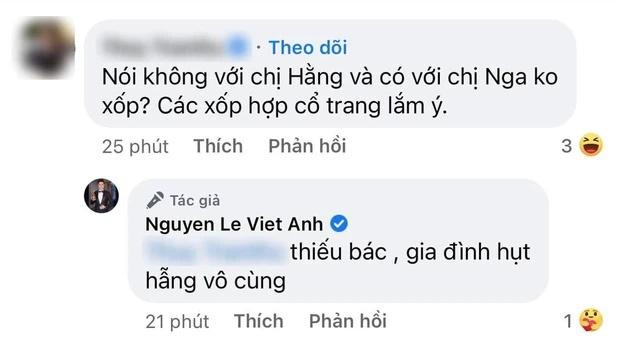 Khi 1 người bạn nhắc đến "chị Nga", Việt Anh cũng đánh trống lảng để tránh gây chú ý.