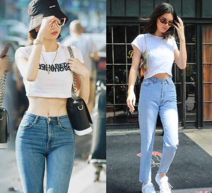 Siêu mẫu triệu đô có crop top kiểu nào thì người mẫu Ngọc Trinh cũng có kiểu áo tương tự để so kè body xem ai chuẩn hơn.