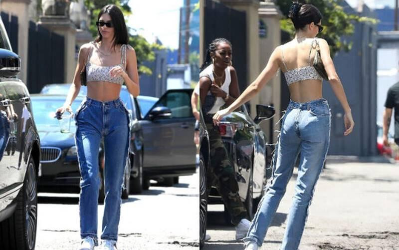 Kendall Jenner từng lăng xê kiểu quần jeans trước sau như một.