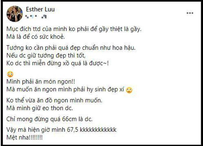 Nữ ca sĩ "than trời" tiết lộ số đo vòng eo của mình không những không giảm mà còn tăng lên.