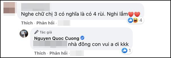 "Nghe chữ chị ba có nghĩa là có tư rồi, nghi lắm", một người bạn bày tỏ. Cường Đô La liền vui vẻ đáp lời: "Nhà đông con vui anh ơi".