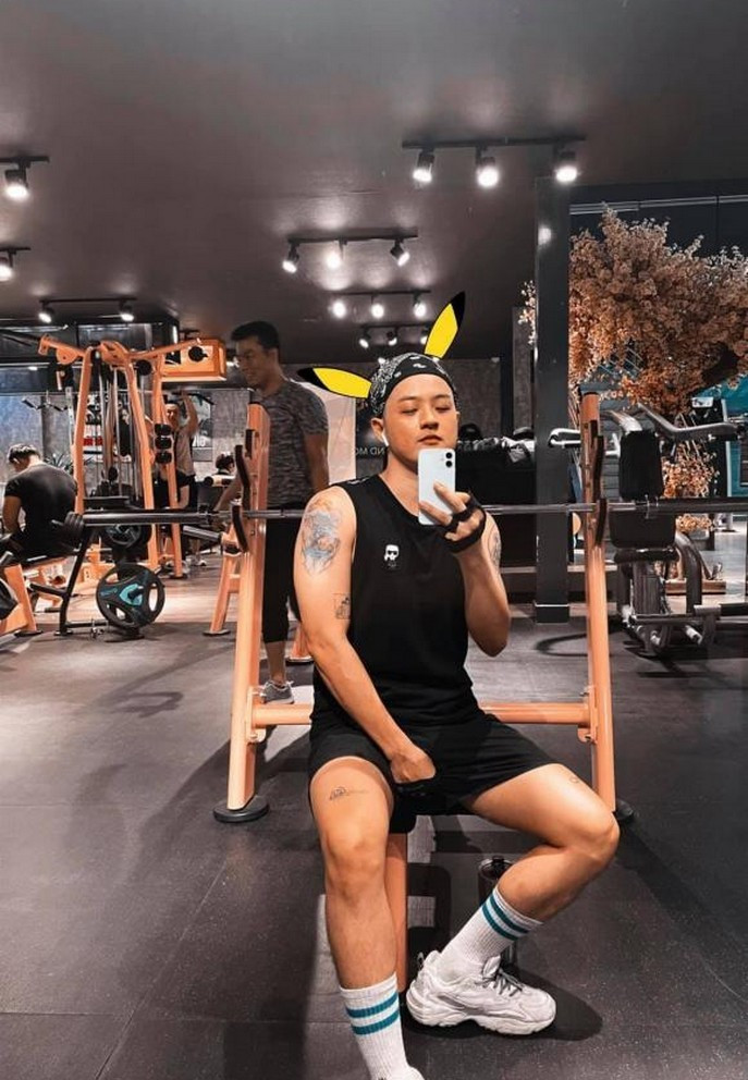 Thanh Duy chăm chỉ tập gym với mục tiêu lột xác về hình thể cho dự án mới.