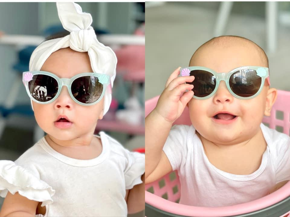 Hồ Ngọc Hà còn ghép ảnh so sánh 2 con, cho thấy rõ sự khác biệt.