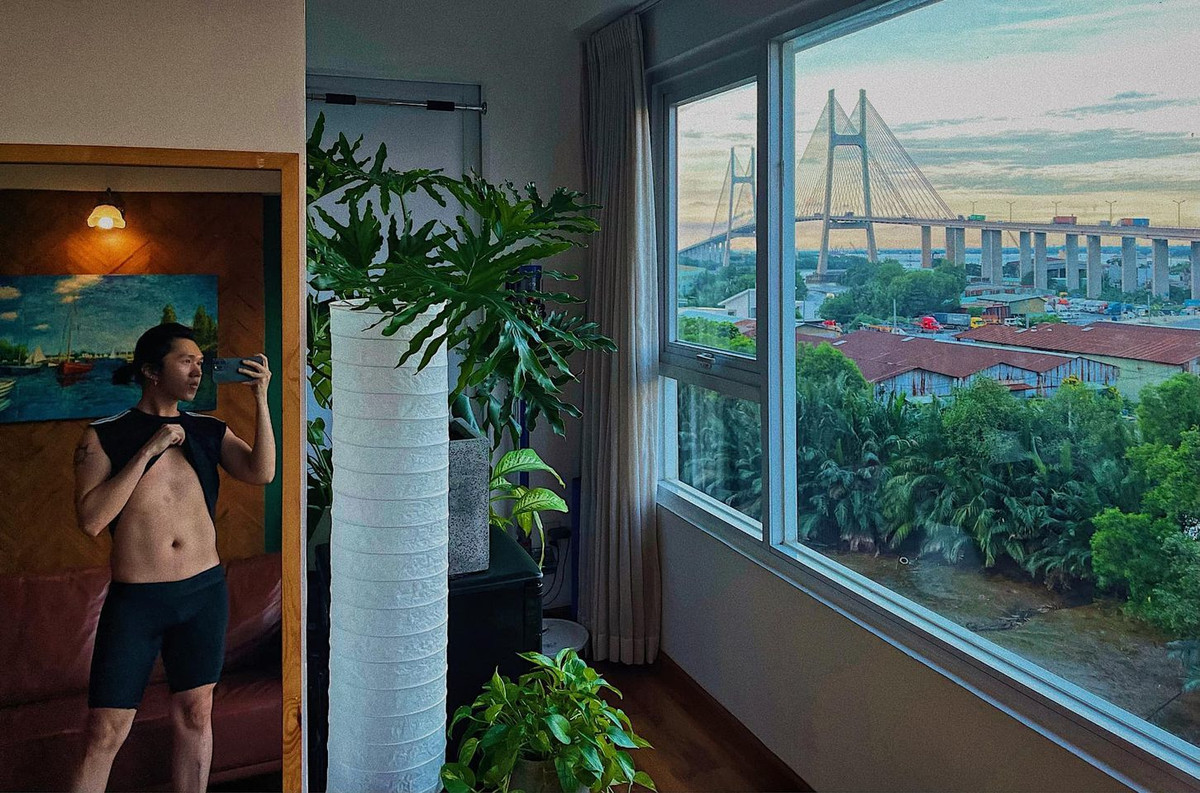 Minh Xù khoe thành quả tập luyện.