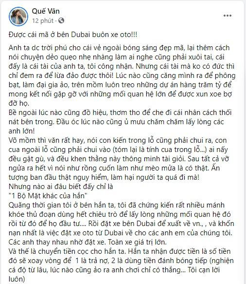 Que Van tiet lo nguyen nhan sau xa ban trai bo con ruot-Hinh-3