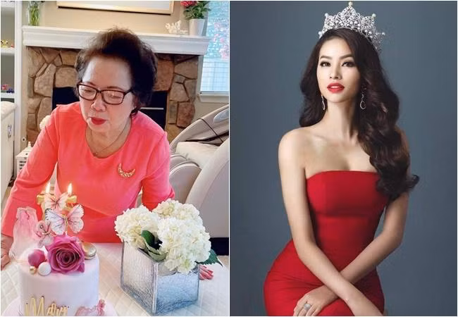 Mới đây, Phạm Hương bất ngờ đăng tải hình ảnh một người phụ nữ lớn tuổi bên con trai đầu lòng. Với dòng chú thích ngắn gọn #grandma, khán giả cho rằng đây chính là bà nội của Maximus, cũng chính là mẹ chồng hoa hậu.