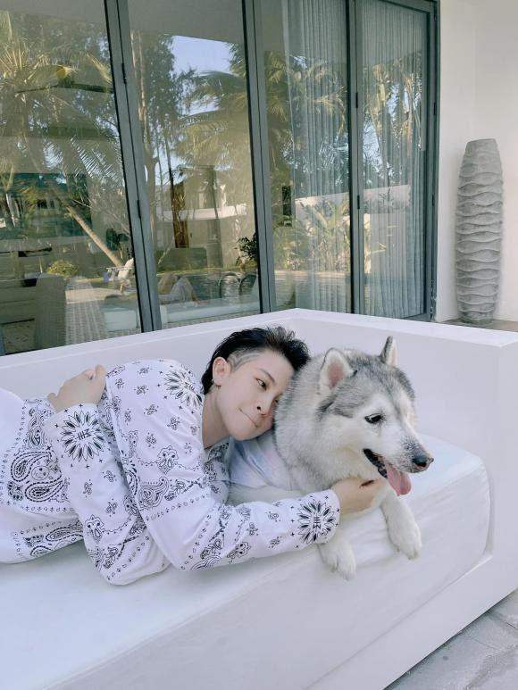 Gil Lê đưa thú cưng đi chơi ở Vũng Tàu: "Hai bé đi biển chill chill". 