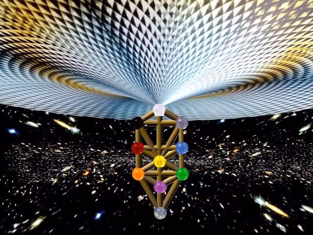  9. Thuyết về "Tzimtzum" – Sự thu nhỏ thần thánh. Kabbalah giải thích sự sáng tạo vũ trụ thông qua Tzimtzum – quá trình Thượng Đế "thu nhỏ" năng lượng của mình để tạo không gian cho vũ trụ hiện hữu. Ảnh: Pinterest.