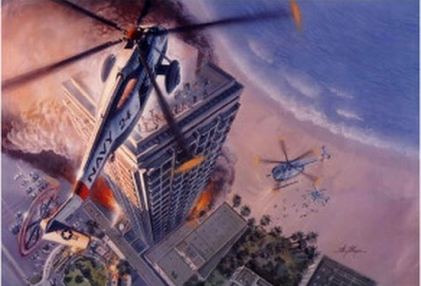  3. Hậu quả. Thiệt hại về người: 97 người thiệt mạng (chủ yếu là do ngạt khói hoặc bị kẹt trong đám cháy). Hơn 140 người bị thương, trong đó nhiều người bị bỏng nặng hoặc hít phải khí độc. Thiệt hại về tài sản: Toàn bộ tầng một của khách sạn bị phá hủy, thiệt hại lên đến hàng triệu USD. Ảnh: Clio.