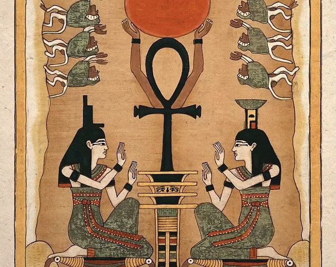  Thần Ra - thần mặt trời: Thần Ra là vị thần tối cao và được xem là nguồn gốc của sự sống. Người Ai Cập tin rằng thần Ra di chuyển qua bầu trời vào ban ngày và xuống thế giới ngầm vào ban đêm. Ảnh: Pinterest.