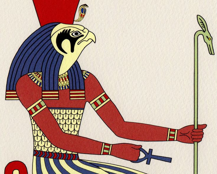  Thần Horus - thần chim ưng: Horus là vị thần bảo vệ hoàng gia và biểu tượng của sức mạnh. Vua Ai Cập (pharaoh) được coi là hiện thân sống của Horus. Ảnh: Pinterest.