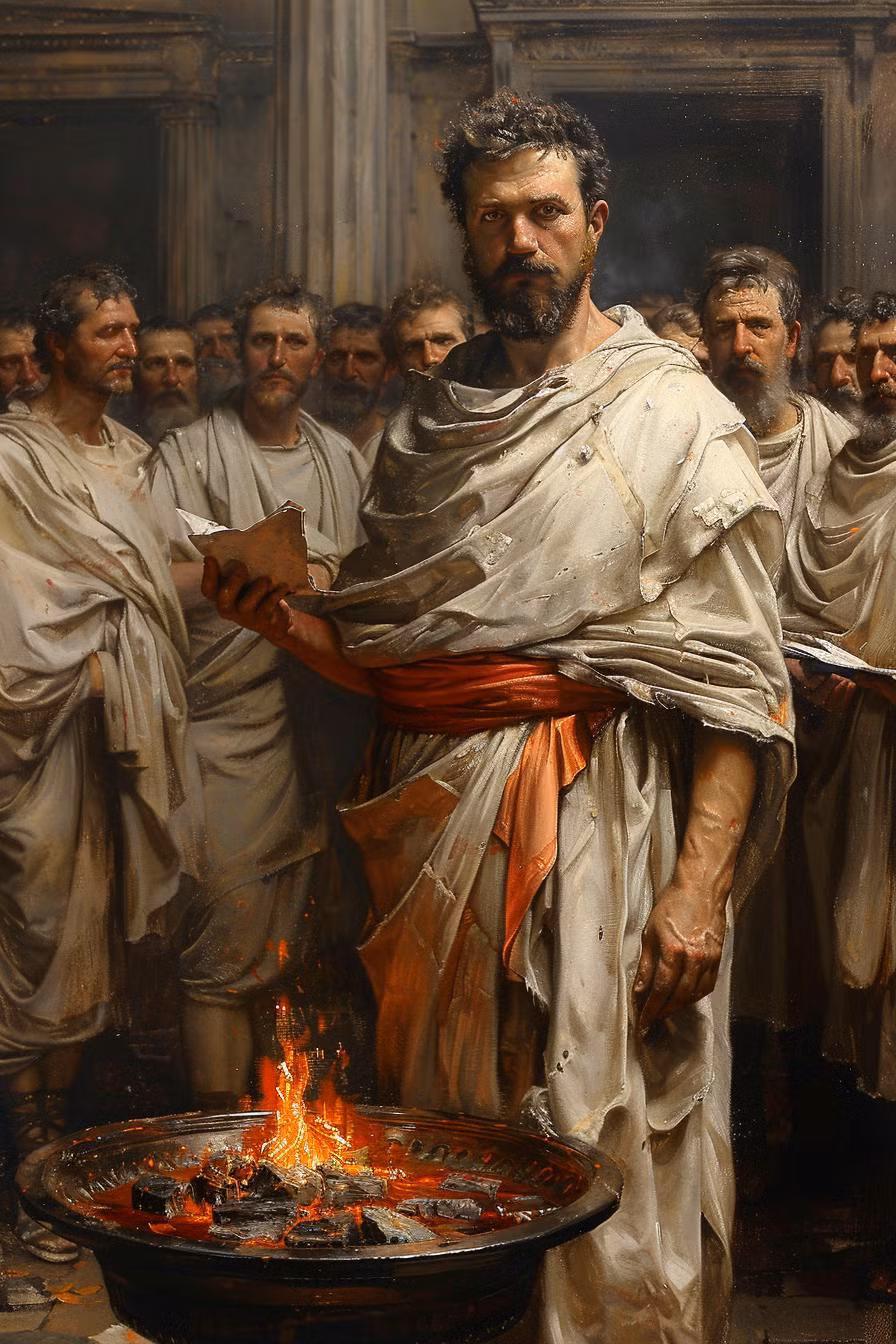  Điềm báo và tiên tri. Người La Mã rất tin vào điềm báo, thường sử dụng các nhà tiên tri (augurs) để đọc điềm qua hiện tượng tự nhiên hoặc hành vi của chim chóc. Ảnh: Pinterest.