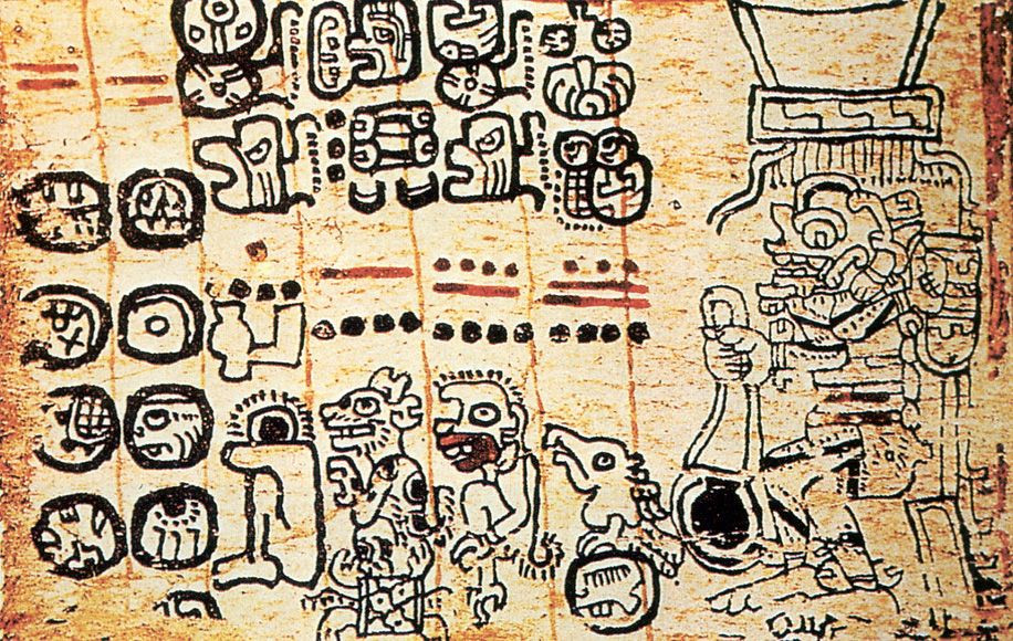  5. Bản viết tay Madrid. Bản viết tay này được lưu trữ tại Bảo tàng Mỹ thuật Hoàng gia ở Madrid, Tây Ban Nha. Nó bao gồm các nghi thức tôn giáo, lịch mùa màng và thông tin về bói toán. Ảnh: Pinterest.