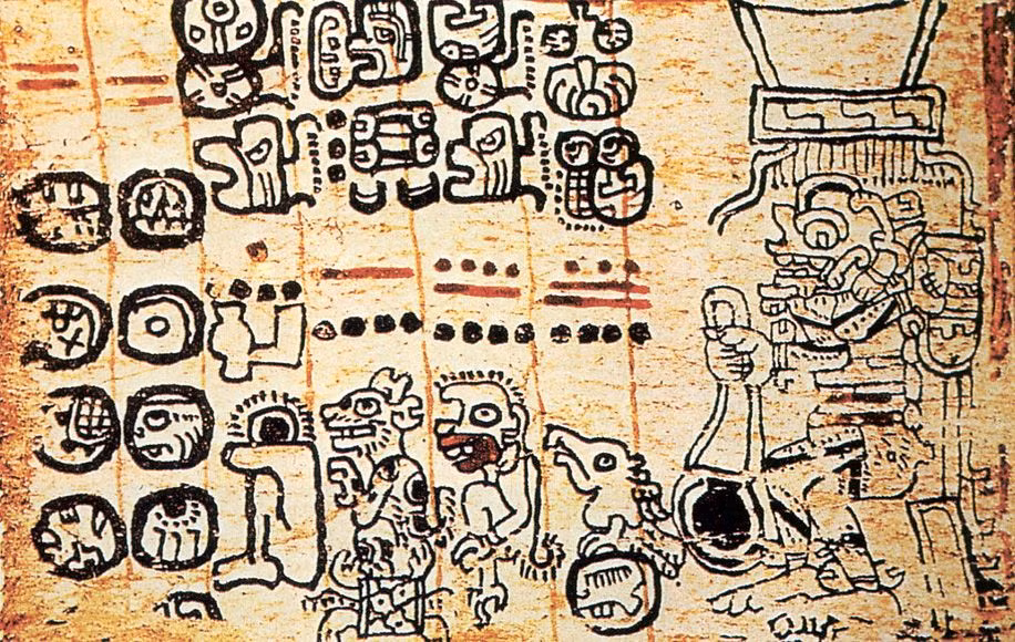  5. Bản viết tay Madrid. Bản viết tay này được lưu trữ tại Bảo tàng Mỹ thuật Hoàng gia ở Madrid, Tây Ban Nha. Nó bao gồm các nghi thức tôn giáo, lịch mùa màng và thông tin về bói toán. Ảnh: Pinterest.