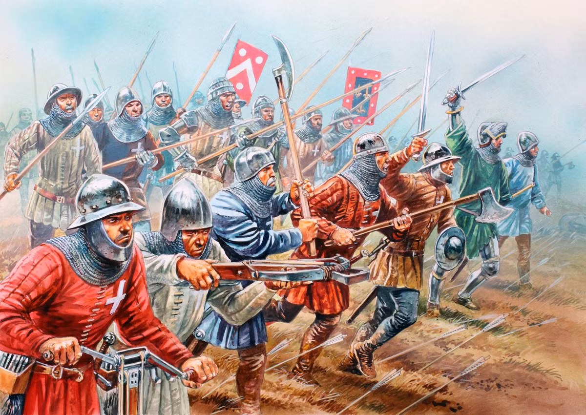  Công nghệ quân sự phát triển: Pháo binh và súng cầm tay bắt đầu được sử dụng, thay đổi cách thức chiến tranh và dẫn đến sự suy tàn của các thành lũy và lâu đài. Ảnh: Pinterest.