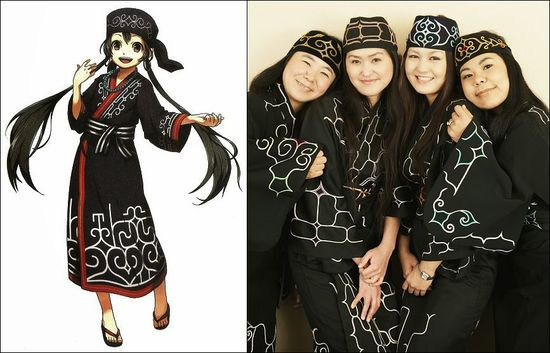  14. Người Ainu trong văn hóa đại chúng. Người Ainu có ảnh hưởng lớn đến văn hóa Nhật Bản hiện đại, đặc biệt là trong nghệ thuật, âm nhạc và phim ảnh, với hình ảnh về họ thường xuyên xuất hiện trong các tác phẩm nghệ thuật đại chúng. Ảnh: Pinterest.