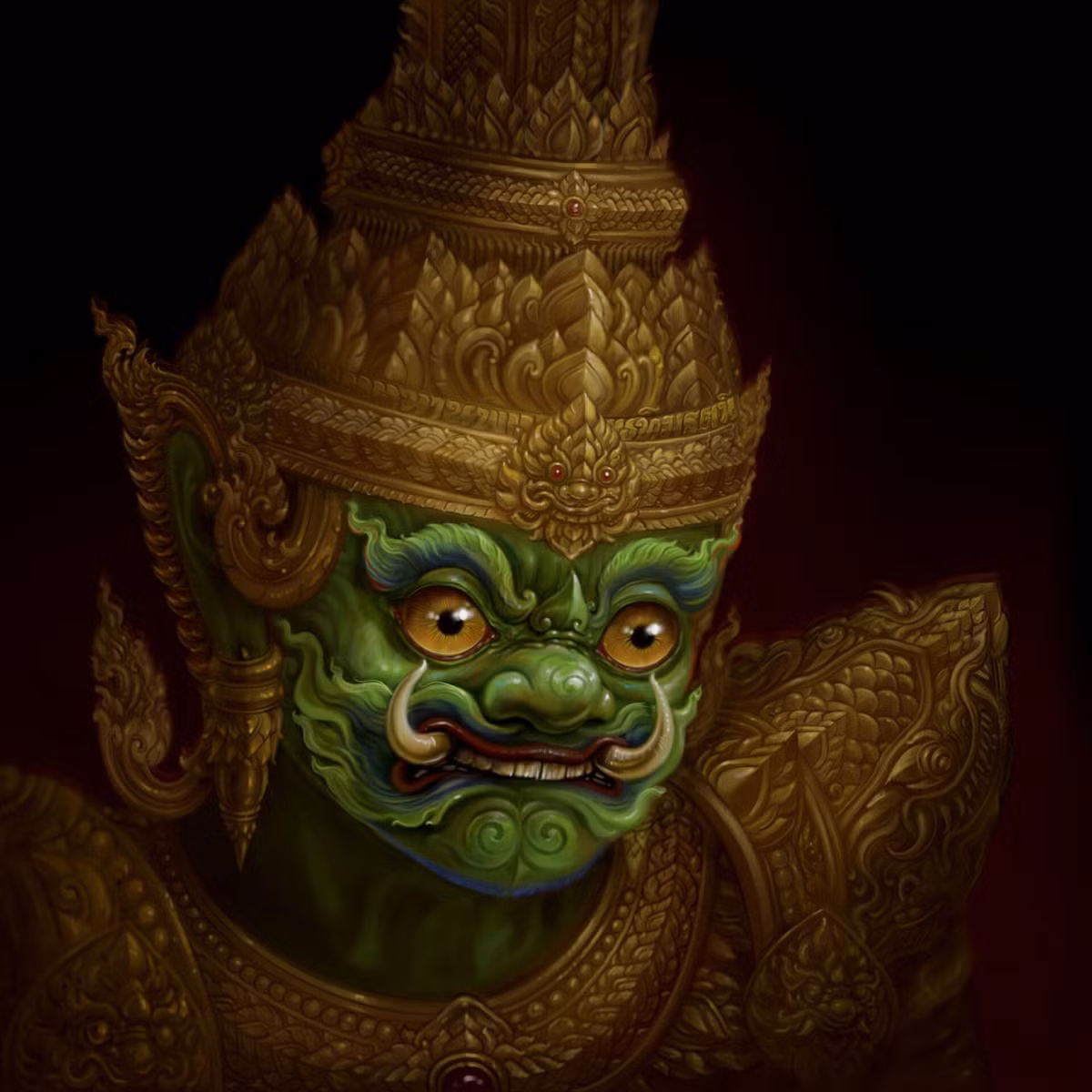  Nguồn gốc và ý nghĩa tên gọi. Từ " Yaksha" trong tiếng Phạn có nghĩa là "sinh vật siêu nhiên" hoặc "thần linh". Trong tiếng Việt, "dạ xoa" là phiên âm của từ này. Ảnh: Pinterest.