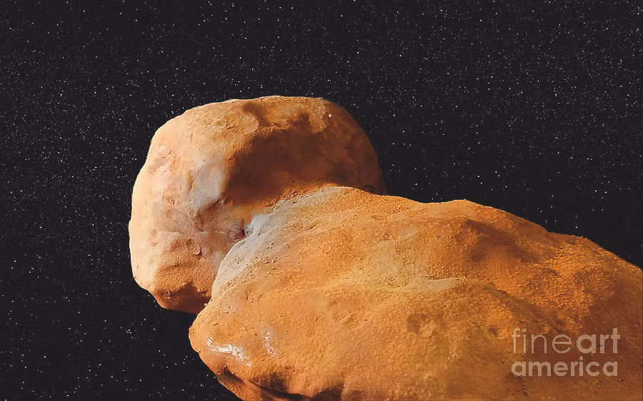  15. Di sản khoa học. Arrokoth là thiên thể xa nhất từng được con người thăm dò, mở ra một chương mới trong việc khám phá các vùng biên giới xa xôi của Hệ Mặt trời. Ảnh: Fineartamerica.com.