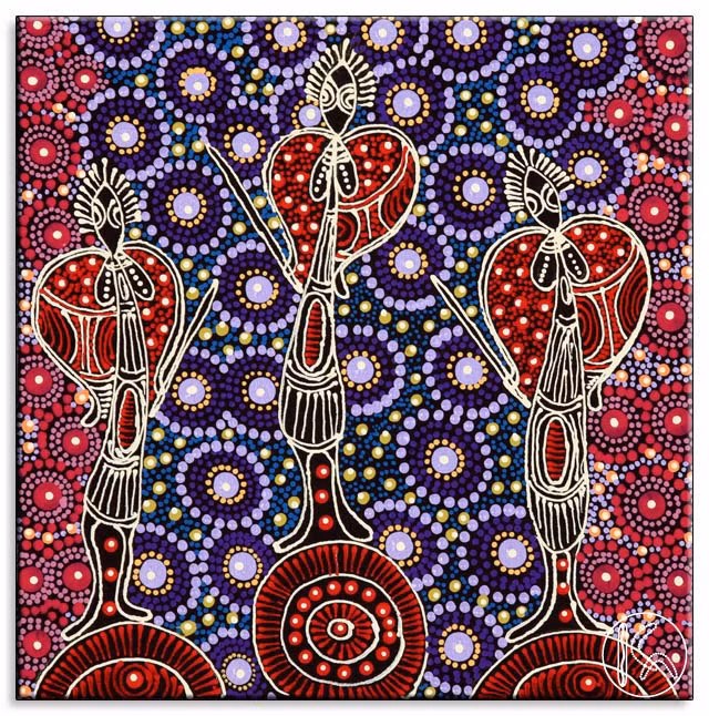  3. Những tổ tiên linh thiêng. Trong Thời gian Mơ, các sinh vật tổ linh (Ancestral Beings) có hình dáng nửa con người, nửa động vật, đã tạo nên đất đai, sông ngòi, núi non và nhiều yếu tố tự nhiên khác. Ảnh: Pinterest.