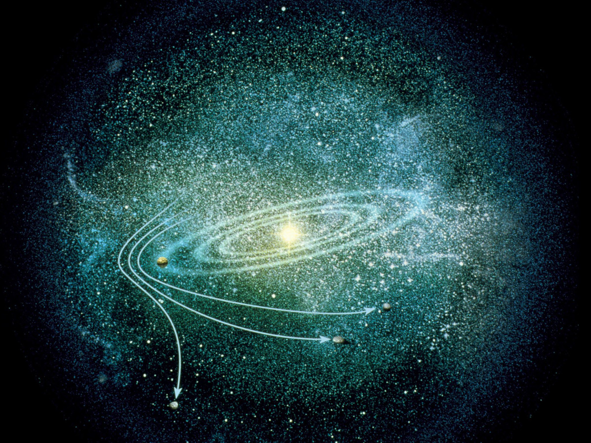  4. Hình dạng cầu. Đám mây Oort được cho là có hình dạng cầu, bao quanh toàn bộ Hệ Mặt Trời. Điều này khác với vành đai Kuiper, có hình dạng phẳng. Ảnh: Pinterest.