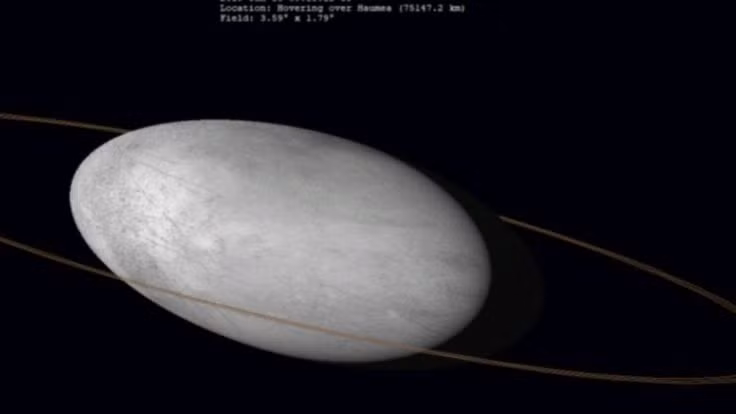  7. Kích thước không đồng đều. Haumea không có đường kính đồng nhất, với các trục dài khoảng 2.322 km, ngắn nhất khoảng 1.138 km. Ảnh: Pinterest.