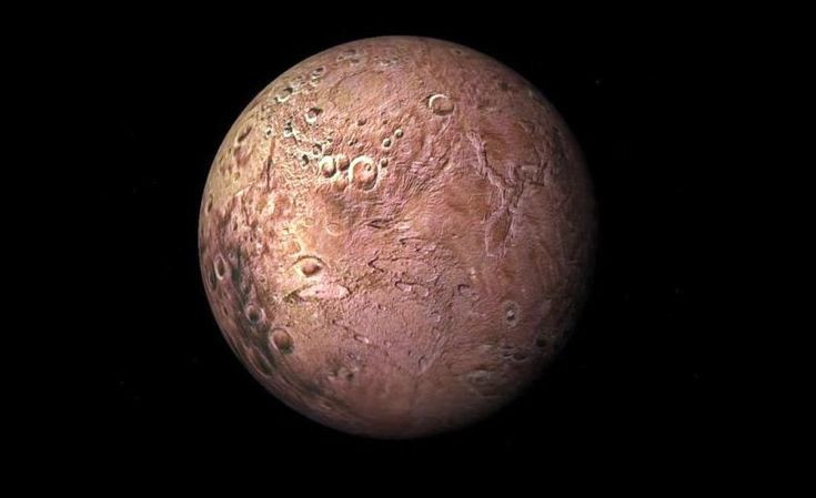  7. Bề mặt băng giá. Bề mặt của Makemake chủ yếu được tạo thành từ metan đông lạnh, ethane, và có thể cả nitơ, khiến nó có màu sắc nhạt. Ảnh: Pinterest.