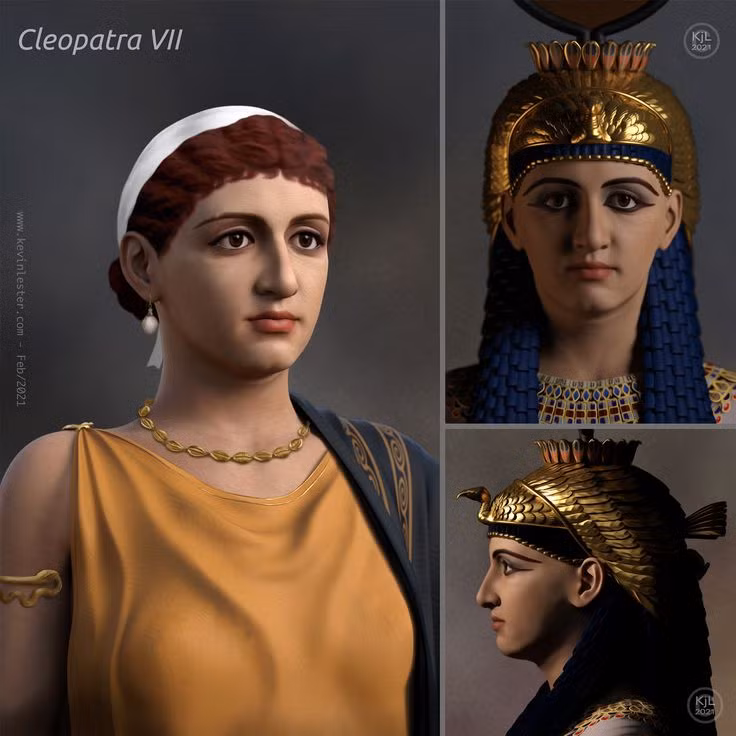  4. Sự quyến rũ không đến từ nhan sắc. Nhiều tài liệu cho rằng nữ hoàng Cleopatra không phải quá đẹp theo tiêu chuẩn ngày nay, nhưng sự quyến rũ và trí tuệ của bà khiến nhiều người mê hoặc. Ảnh: Pinterest.